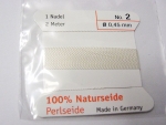 Perlseide ( 4) Weiß aus reiner Naturseide 0,45
